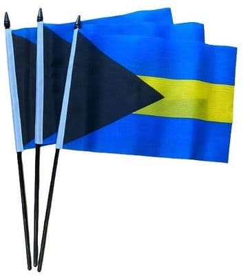 Bahamas Hand Flag - 3 Pack