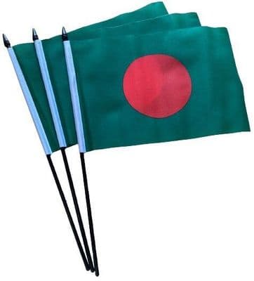 Bangladesh Hand Flag - 3 Pack