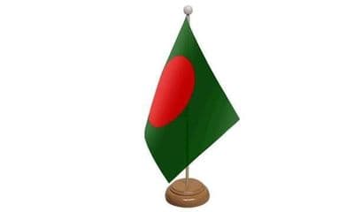 Bangladesh Wooden Table Flag