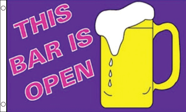 Bar is Open (beer) Flag