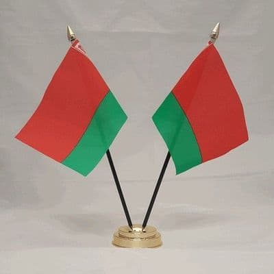 Belarus Double Table Flag