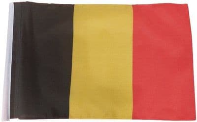Belgium SLEEVED Flag - 1.5ft x 1ft
