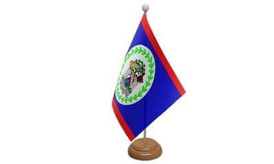Belize Wooden Table Flag
