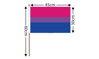 Bi-Pride Hand Flag Large (18