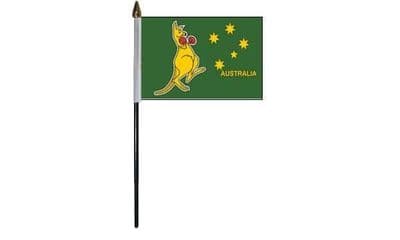 Boxing Kangaroo Table Flag