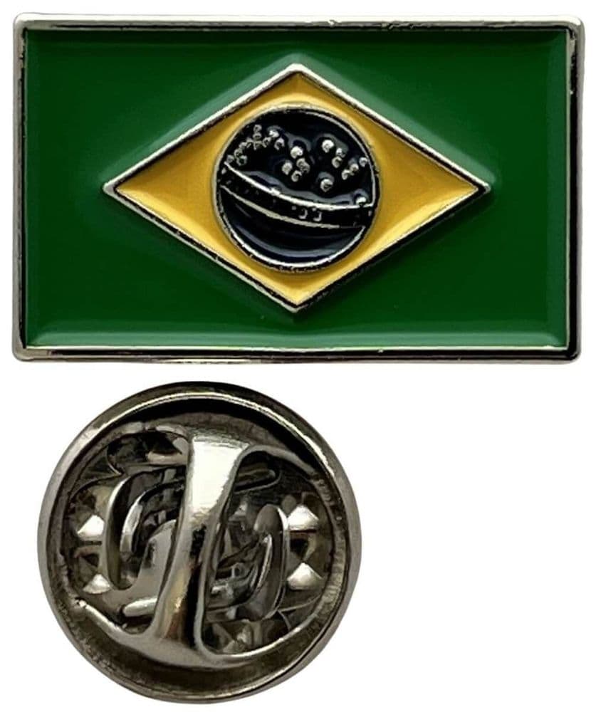 Brazil Flag Pin Badge | Fast and free UK delivery from flagly.co.uk
