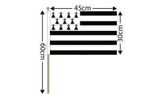 Brittany Hand Flag Large | flagly.co.uk | We Sell Flags