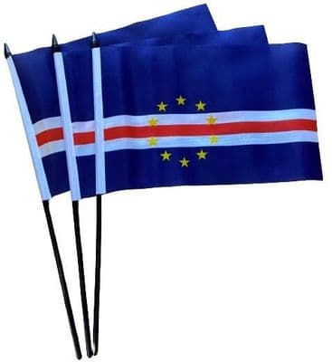 Cape Verde Hand Flag - 3 Pack