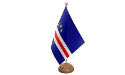 Cape Verde Wooden Table Flag