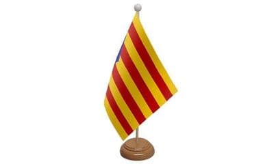 Catalonia Independence Wooden Table Flag