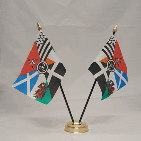 Celtic Nations Double Table Flag | flagly.co.uk | We Sell Flags