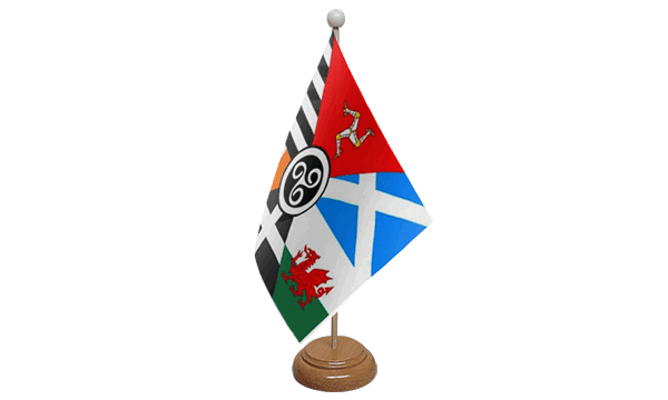Celtic Nations Wooden Table Flag