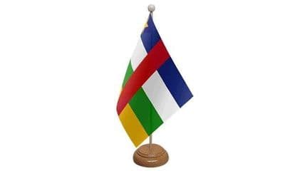 Central African Republic Wooden Table Flag