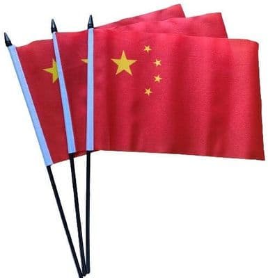 China Hand Flag - 3 Pack