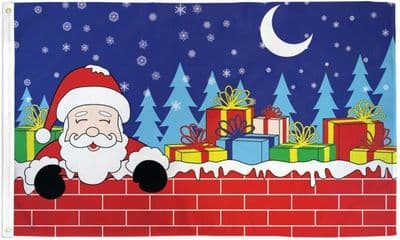 Christmas Eve Santa Flag