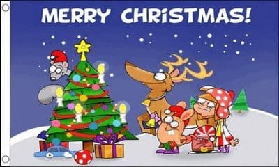 Christmas Scene Flag
