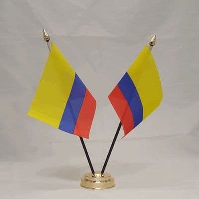 Colombia Double Table Flag