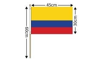 Colombia Hand Flag Large (18