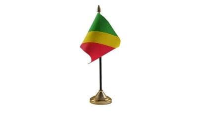 Congo (R) Brazzaville Table Flag