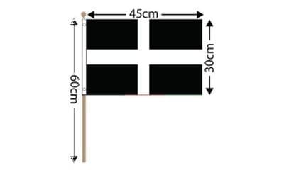 Cornwall Hand Flag Large (18