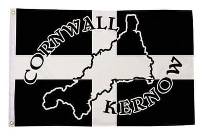 Cornwall Silhouette (Kernow) Flag