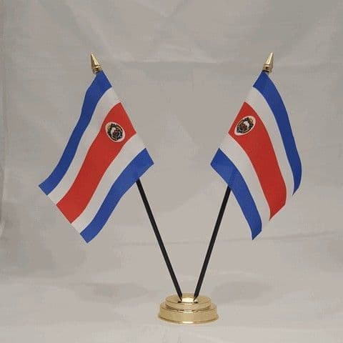 Costa Rica Double Table Flag | flagly.co.uk | We Sell Flags