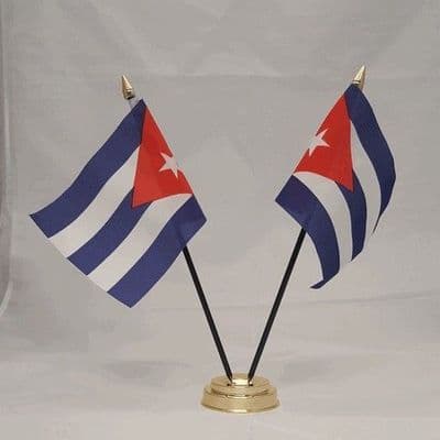 Cuba Double Table Flag