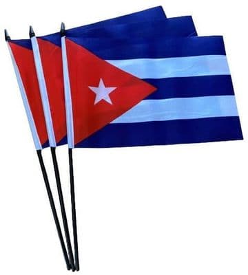Cuba Hand Flag - 3 Pack
