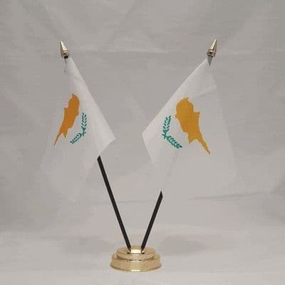 Cyprus Double Table Flag