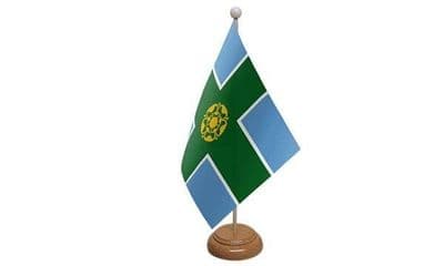 Derbyshire Wooden Table Flag