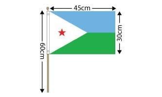 Djibouti Large Hand Flag (18