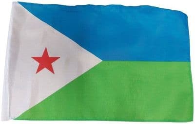 Djibouti SLEEVED Flag - 1.5ft x 1ft