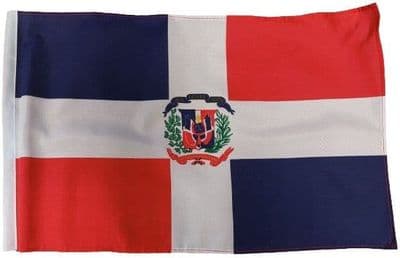 Dominican Republic SLEEVED Flag - 1.5ft x 1ft
