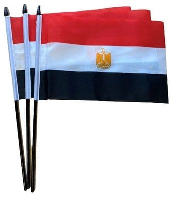 Egypt Hand Flag - 3 Pack
