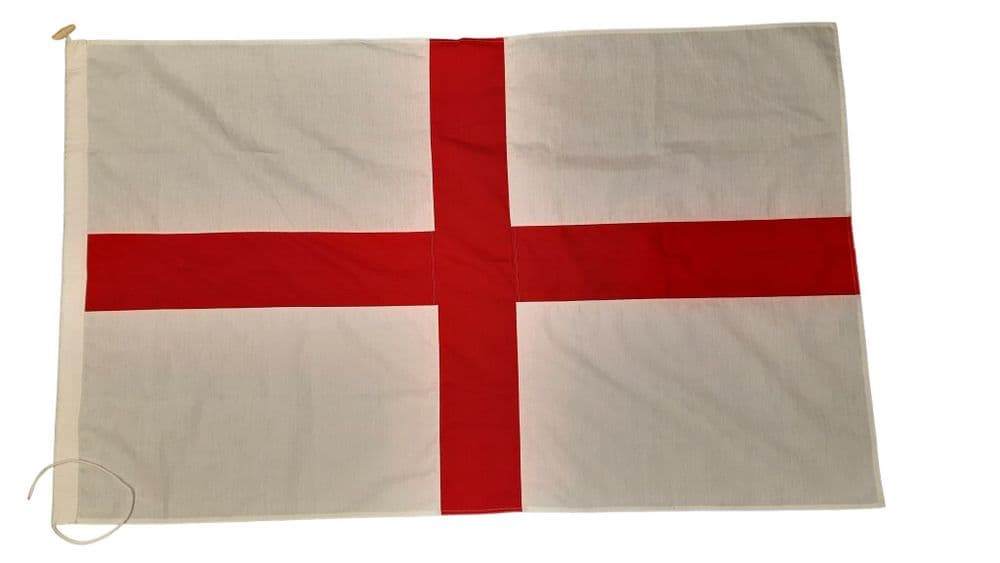 England Sewn Flag with Rope & Toggles 5ft x 3ft flagly.co.uk