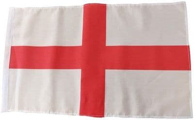 England SLEEVED Flag - 1.5ft x 1ft