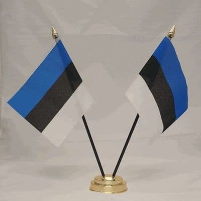 Estonia Double Table Flag