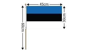 Estonia Hand Flag Large (18