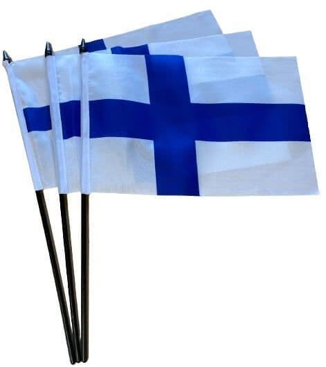 Finland Hand Flag - 3 Pack | flagly.co.uk | We Sell Flags