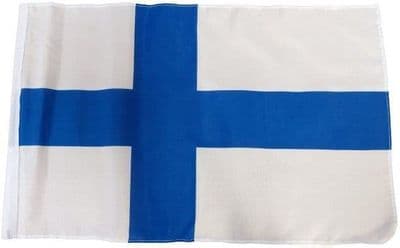 Finland SLEEVED Flag - 1.5ft x 1ft