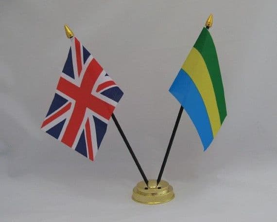 Gabon with UK Table Flag | flagly.co.uk | We Sell Flags