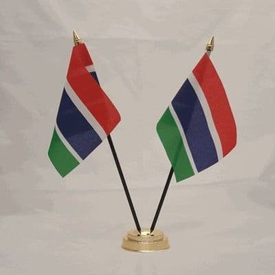 Gambia Double Table Flag