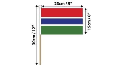 Gambia Hand Flag