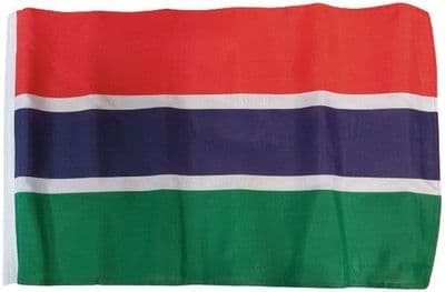 Gambia SLEEVED Flag - 1.5ft x 1ft
