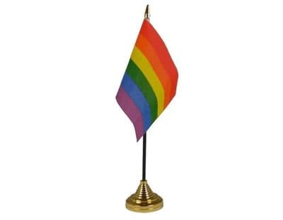 Gay Pride (Rainbow) Table Flag