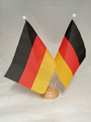 Germany Double Wooden Table Flag