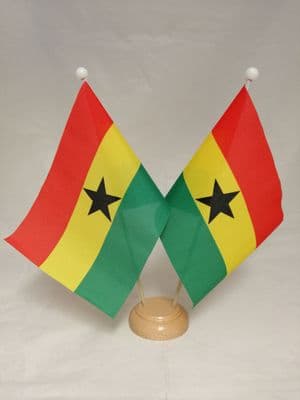 Ghana Double Wooden Table Flag
