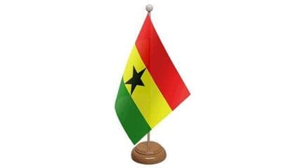 Ghana Wooden Table Flag