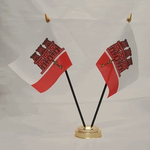 Gibraltar Double Table Flag | flagly.co.uk | We Sell Flags