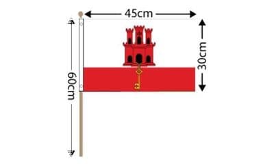 Gibraltar Hand Flag Large (18